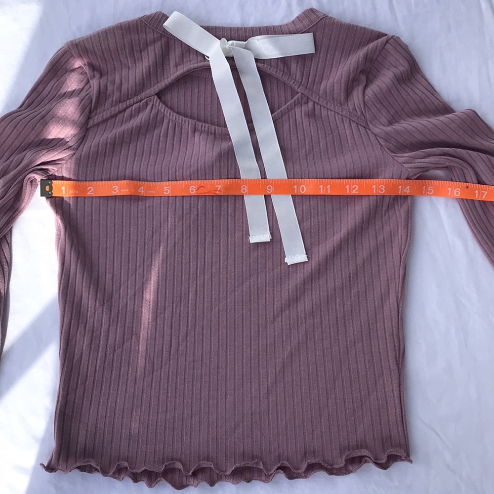 American Rag, Long Sleeve, Ribbed Top - Picture 5 of 8